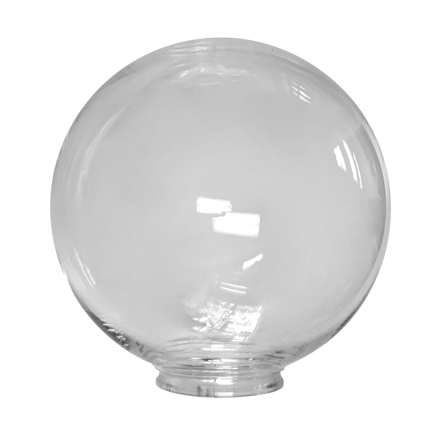 8", 10", 12" Diameter Diameter Clear Acrylic Globe with 4" Neck