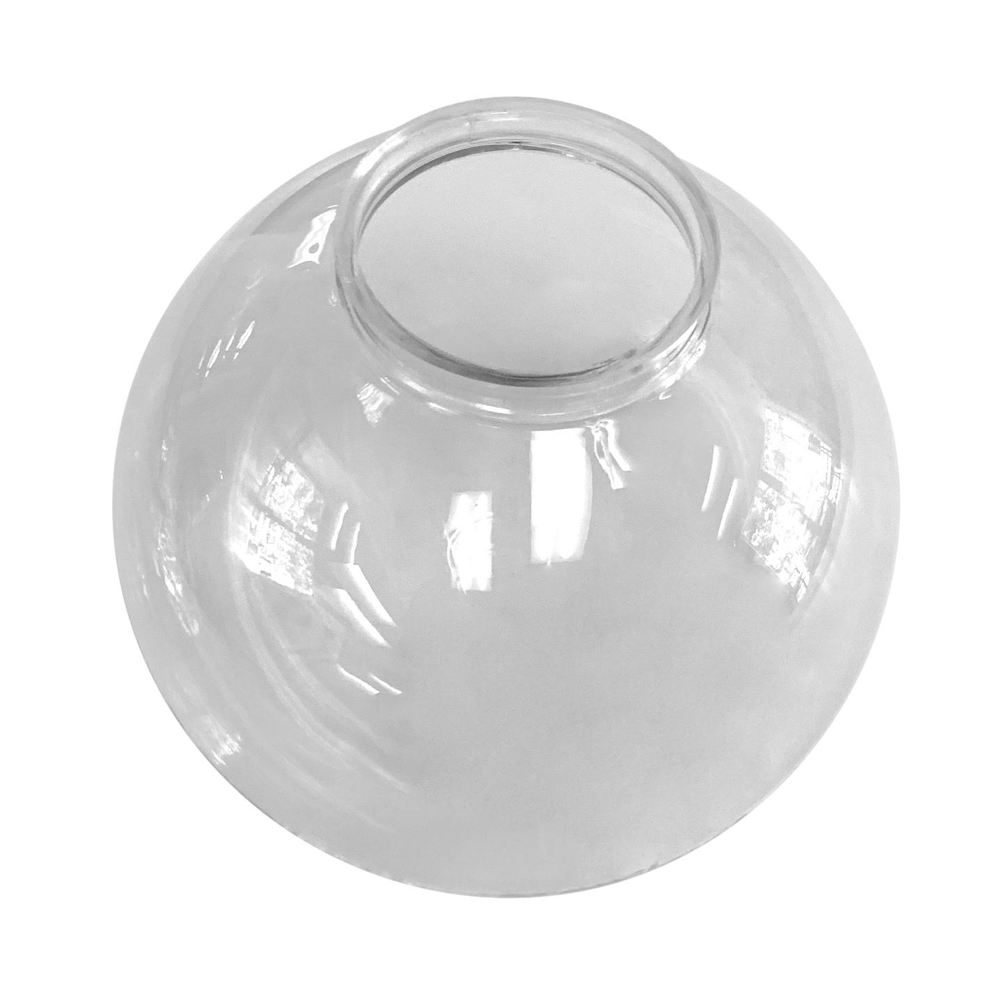 8", 10", 12" Diameter Diameter Clear Acrylic Globe with 4" Neck